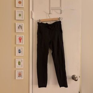 Lululemon dark grey, perforated leggings